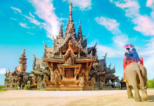 Private Car Tour Departing from Bangkok: Sanctuary of Truth + Seven Gems Mountain (Wat Khao Chi Chan) + Nong Nooch Tropical Botanical Garden + Tutu...
