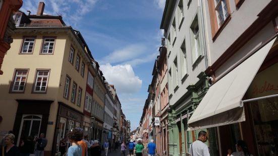 海德堡步行街位于老城的中心，这条1.6公里长的步行街，集中了