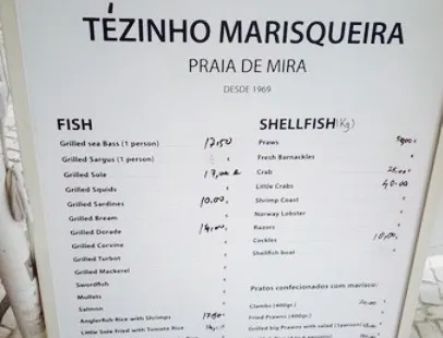 Marisqueira Tezinho, LDA