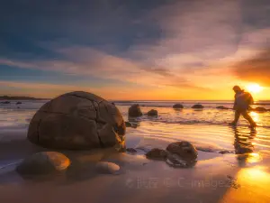 Moeraki Boulders Beach