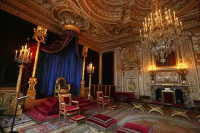 Fontainebleau, France, March 30, 2017: Room Interior in Palace