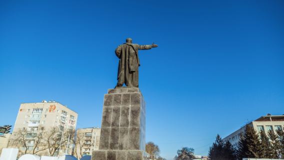 Lenin Square in Blagoveshchensk
