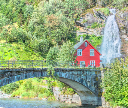 Steinsdalsfossen Waterfall