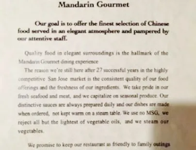 Mandarin Gourmet-San Jose