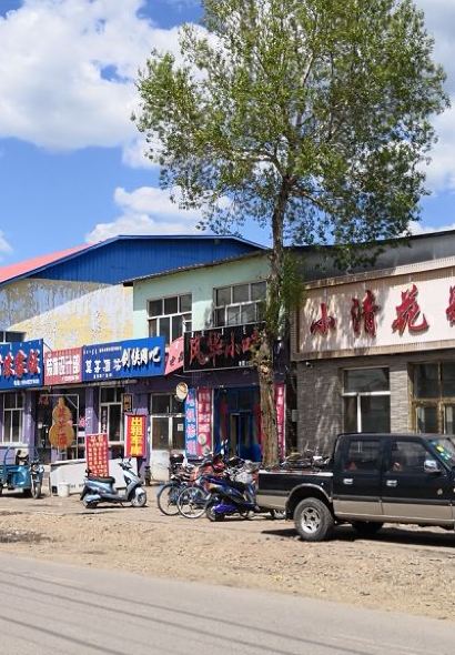 粘豆包柴火铁锅炖