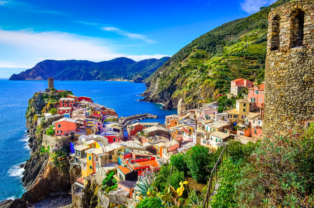 Bless international Manarola Village Cinque Terre Italy On Metal