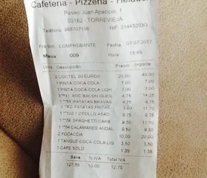 Cafeteria - Pizzeria - Heladeria