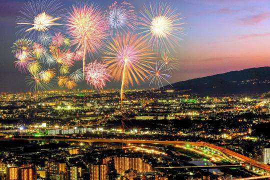 Osaka Tenmangu Shrine + Tenjin Festival Fireworks Day Trip