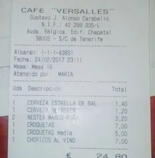 Cafe versalles