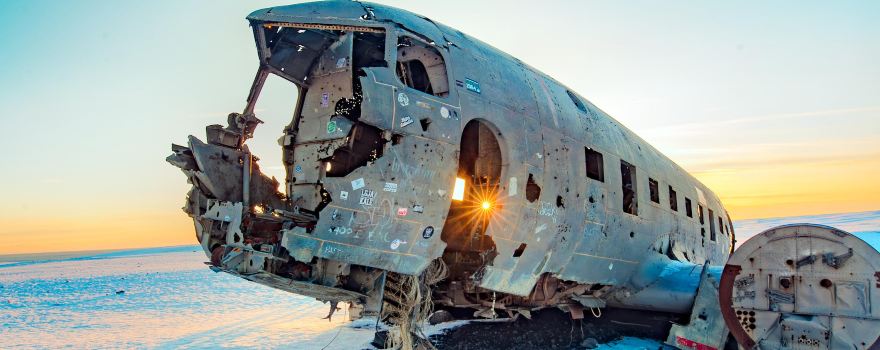 Crashed DC 3 Plane