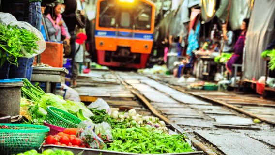 Bangkok Amphoe Damnoen Saduak Schwimmender Markt + Talad Rom Hub + Ancient City Tagesausflug