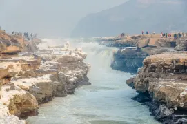 Hukou Waterfall tourist area of the Yellow River