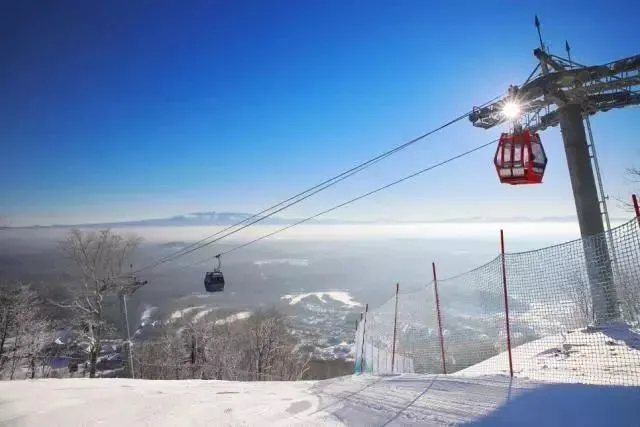 The Magic of Spring's White Ice and Snow with The Hint of Blooming Flowers