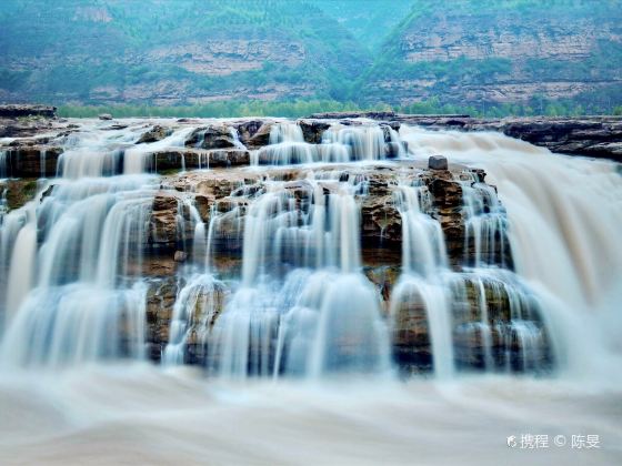 Hukou Waterfall tourist area of the Yellow River