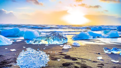 Glacier lagoon attraction in Iceland