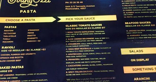 StringOzzi Pasta Mooloolaba