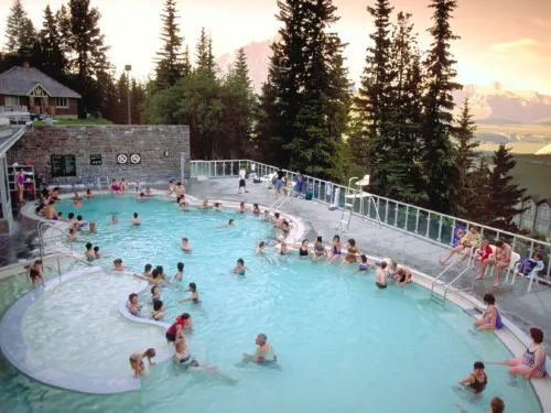 To Relax after A Day Hiking: Banff Upper Hot Springs