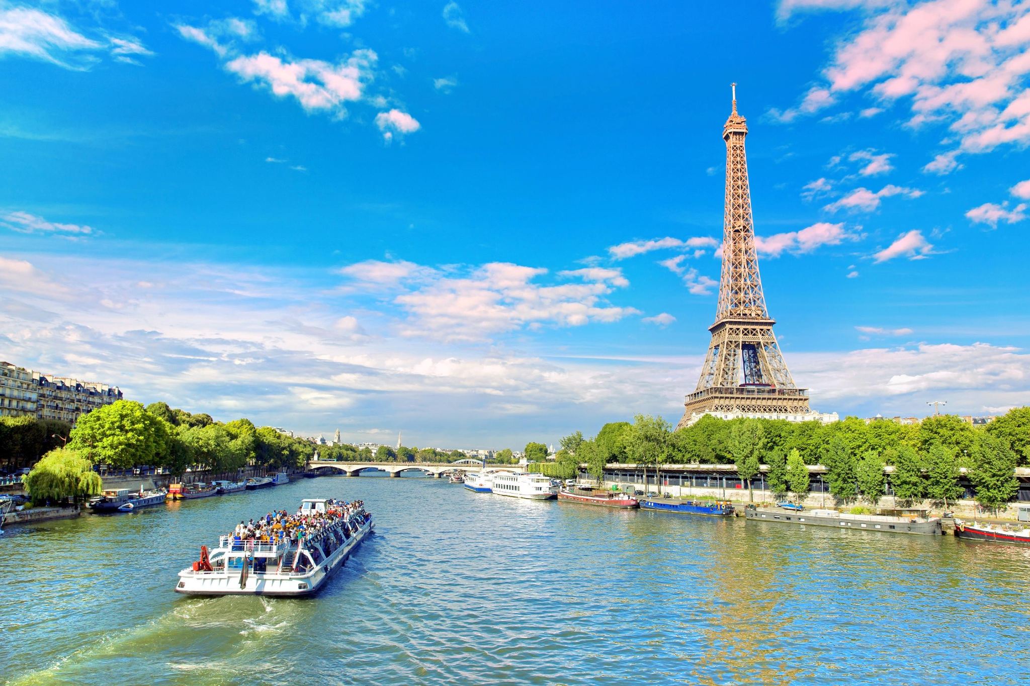 Bateaux Mouches Seine River Cruise with panoramic glass boat, optional lunch or dinner
