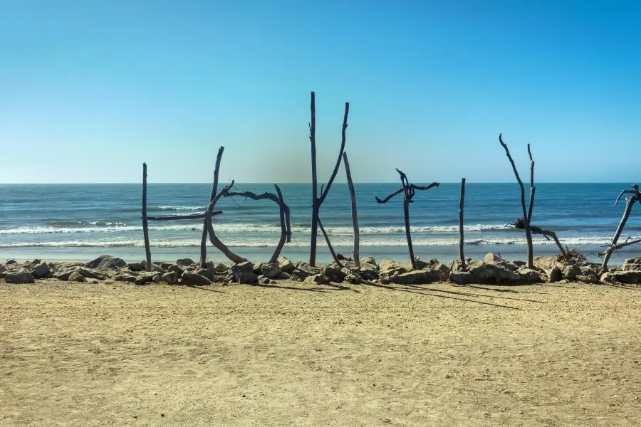 Hokitika Beach Sign