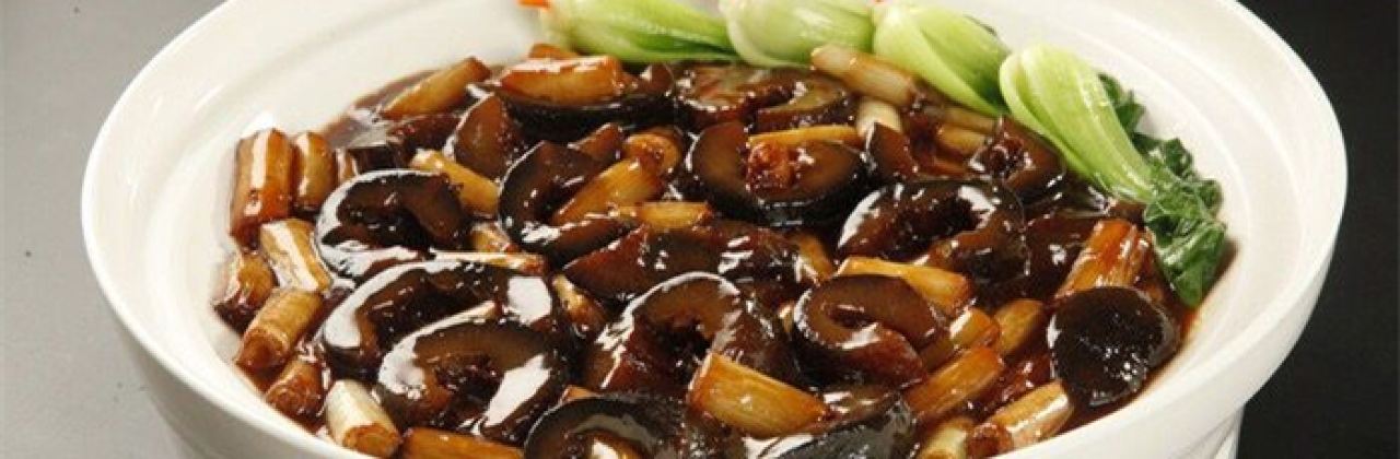 LUBANZHANG BRAISED SEA CUCUMBER WITH SCALLION