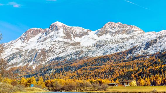 Kirche San Karl St. Moritz-Bad + Engadiner Museum + Corvatsch + Lake St Moritz
