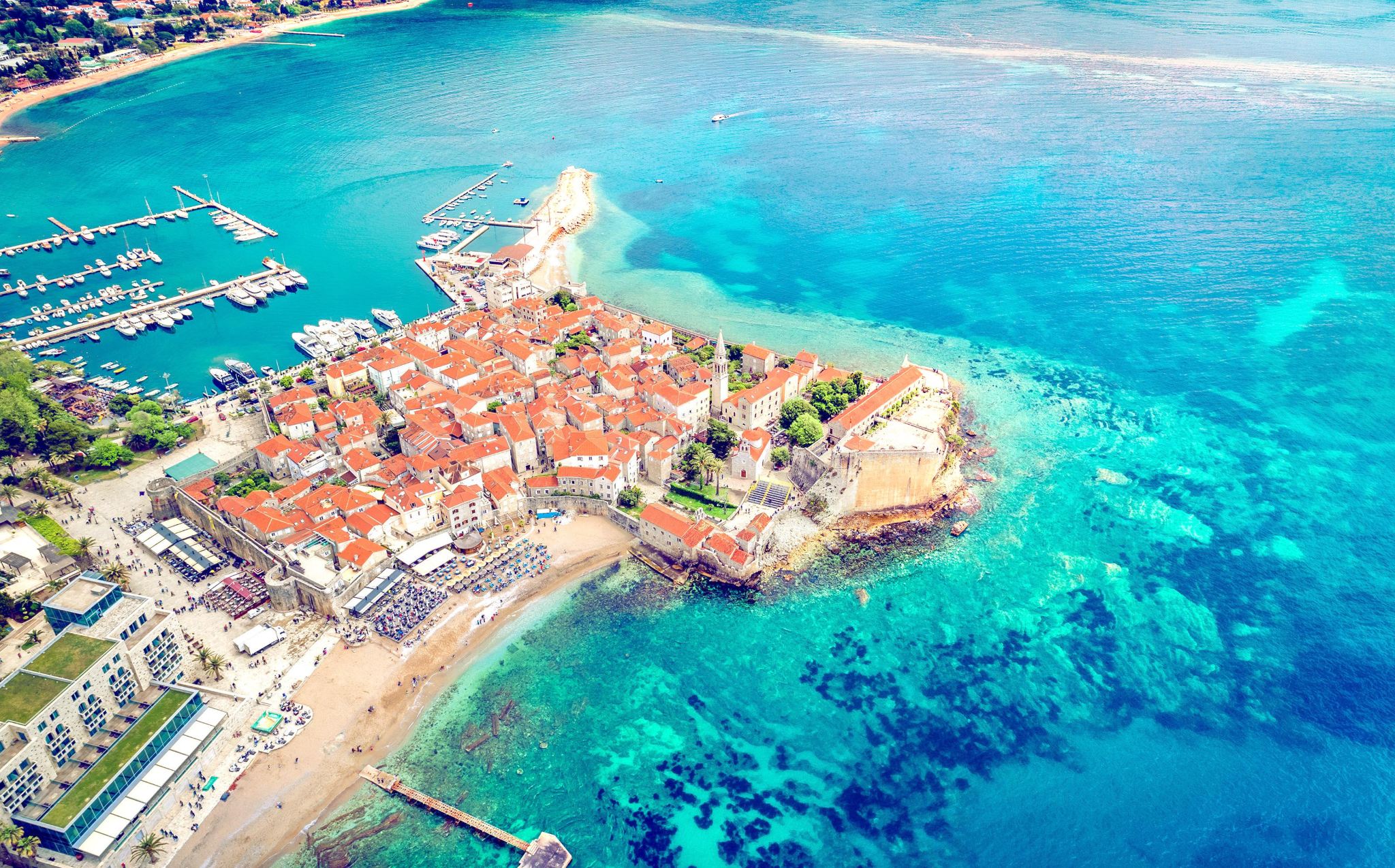 1-Tagesausflug in Montenegro: Insel Sveti Stefan + Petrovac + Altstadt Bar + Altstadt Budva