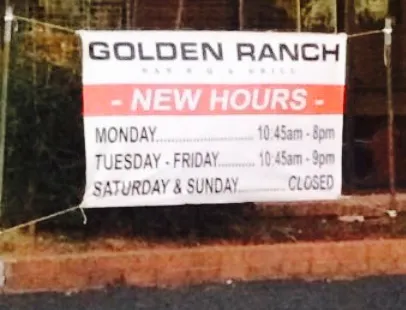 GOLDEN RANCH BBQ & GRILL