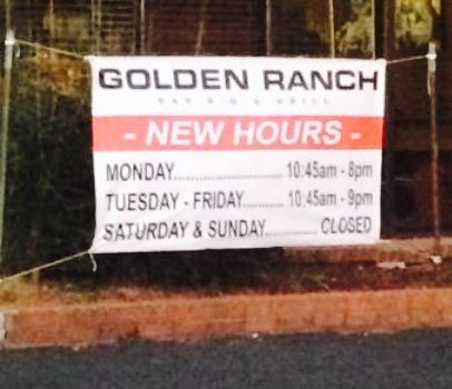 GOLDEN RANCH BBQ & GRILL