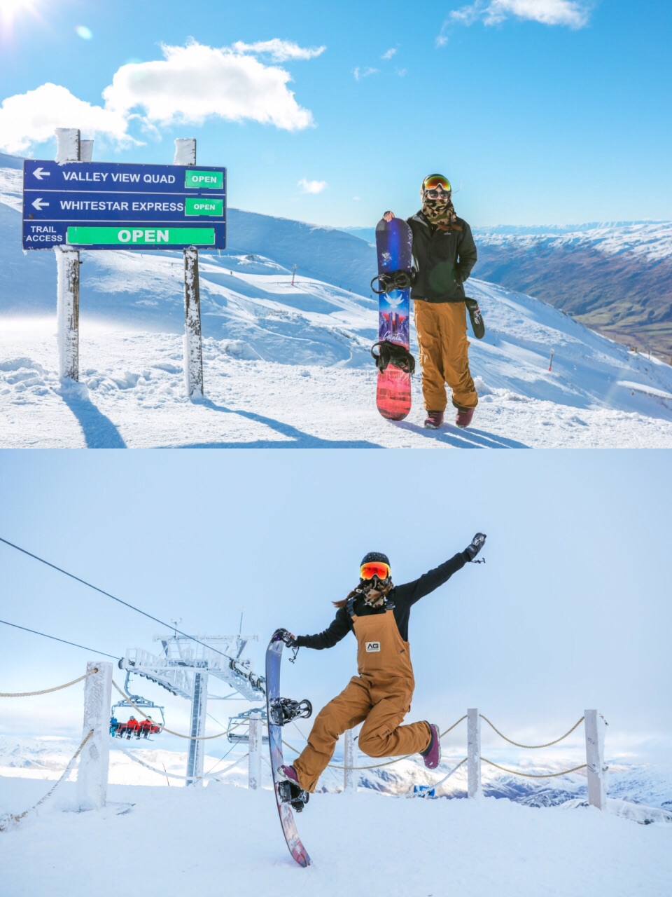 Cardrona Skiing>

 One hour drive from Queenstown to the best ski resort in the Southern Hemisphere: Cardrona Ski Resort

 For a double board only a few times For me, this time I actually challenged the board with my little friends! 

 Ski instructors from all over the world in the ski resort, of course, also have Chinese coaches. Under the guidance of the coach, I can only say that I can slip away. 

 Take the highest cable car up the mountain and enjoy the view of the entire mountaintop. Surrounded by snow-capped mountains, it can be said to be a super-high ski resort. 
