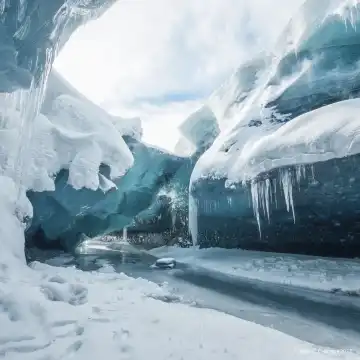 アイスランド・ヴァトナヨークトル氷河のスカフタフェット氷河