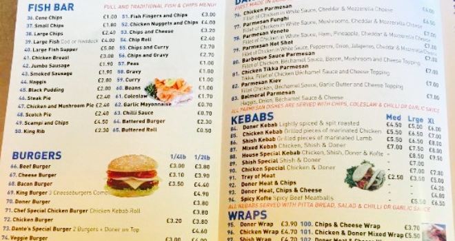 Dante's Fish Chips & Kebab