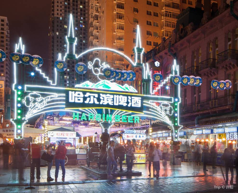 Central Street Food Scene at night