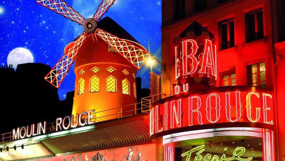 Moulin Rouge night tour in Paris, France: show ticket and optional half bottle of champagne or dinner