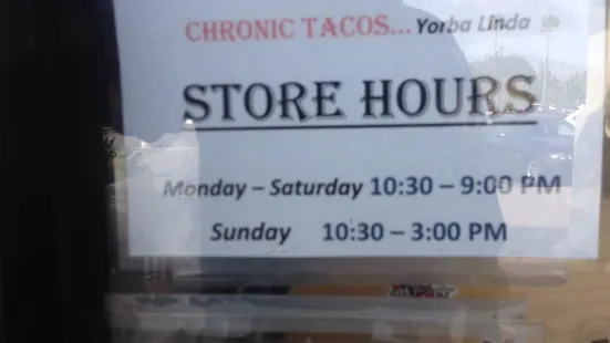 Chronic Taco's Yorba Linda