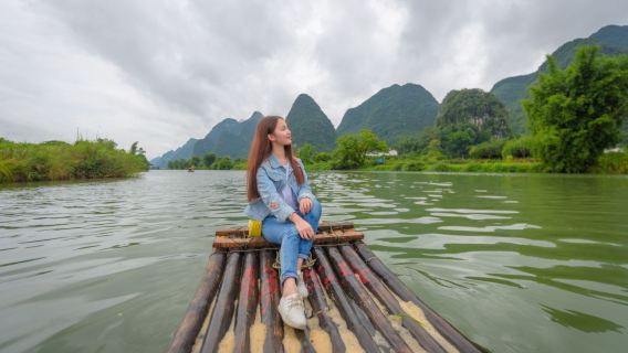 ทัวร์ส่วนตัวกุ้ยหลิน 1 วัน: แม่น้ำหยูหลง สะพานหยูหลง และเนินเขาพระจันทร์