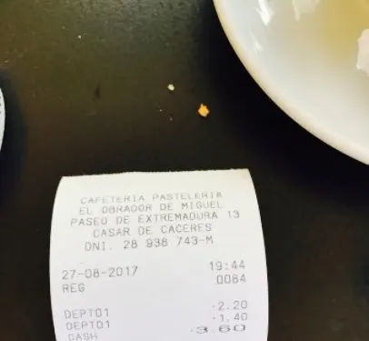 Cafeteria Pasteleria El Obrador De Miguel