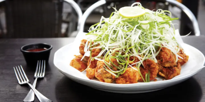 King Cheon Fried Chicken With Spring Onions