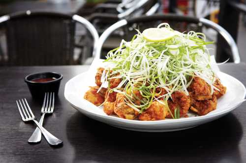 King Cheon Fried Chicken With Spring Onions