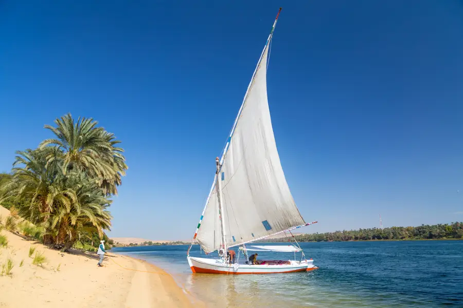 The wind boat sailing the Nile