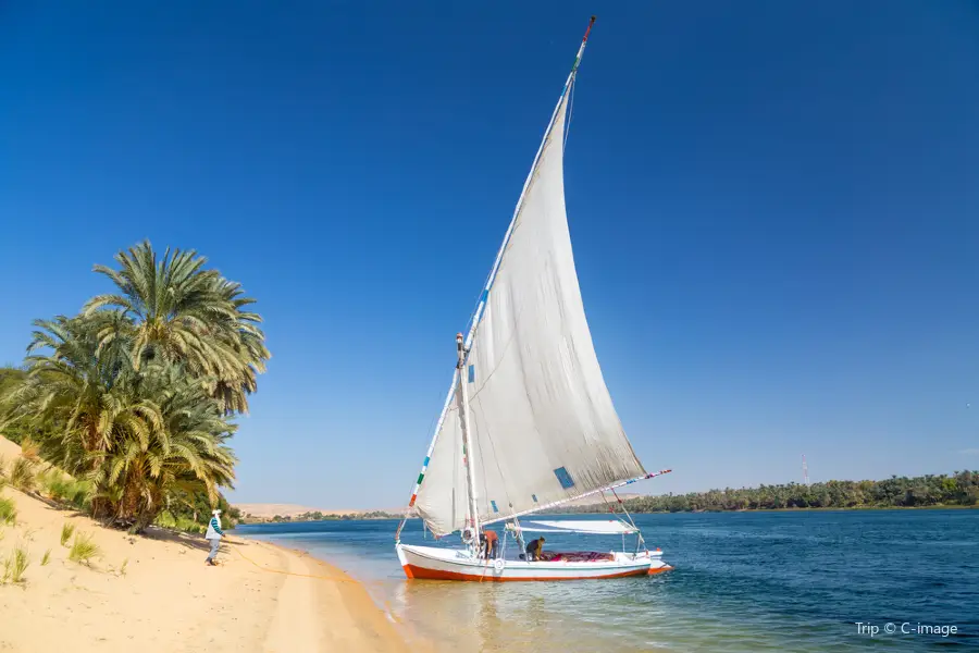 The wind boat sailing the Nile