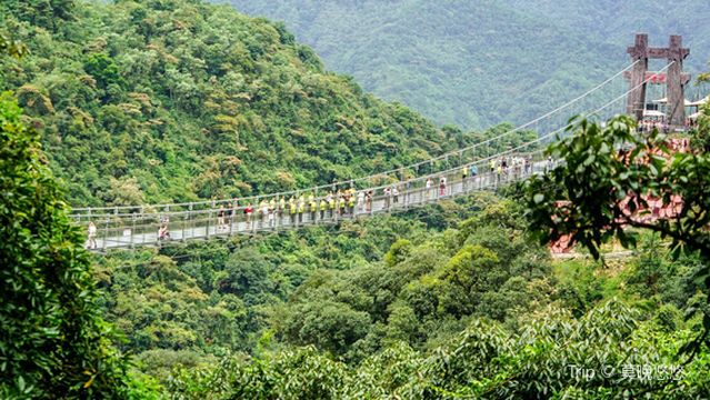 Gulong Gorge Waterfall Viewing Glass Bridge