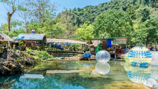 Tham Phu Kham Cave and Blue Lagoon