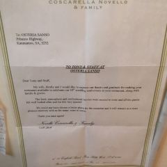 Osteria Sanso Restaurant and Bed & Breakfast User Photo