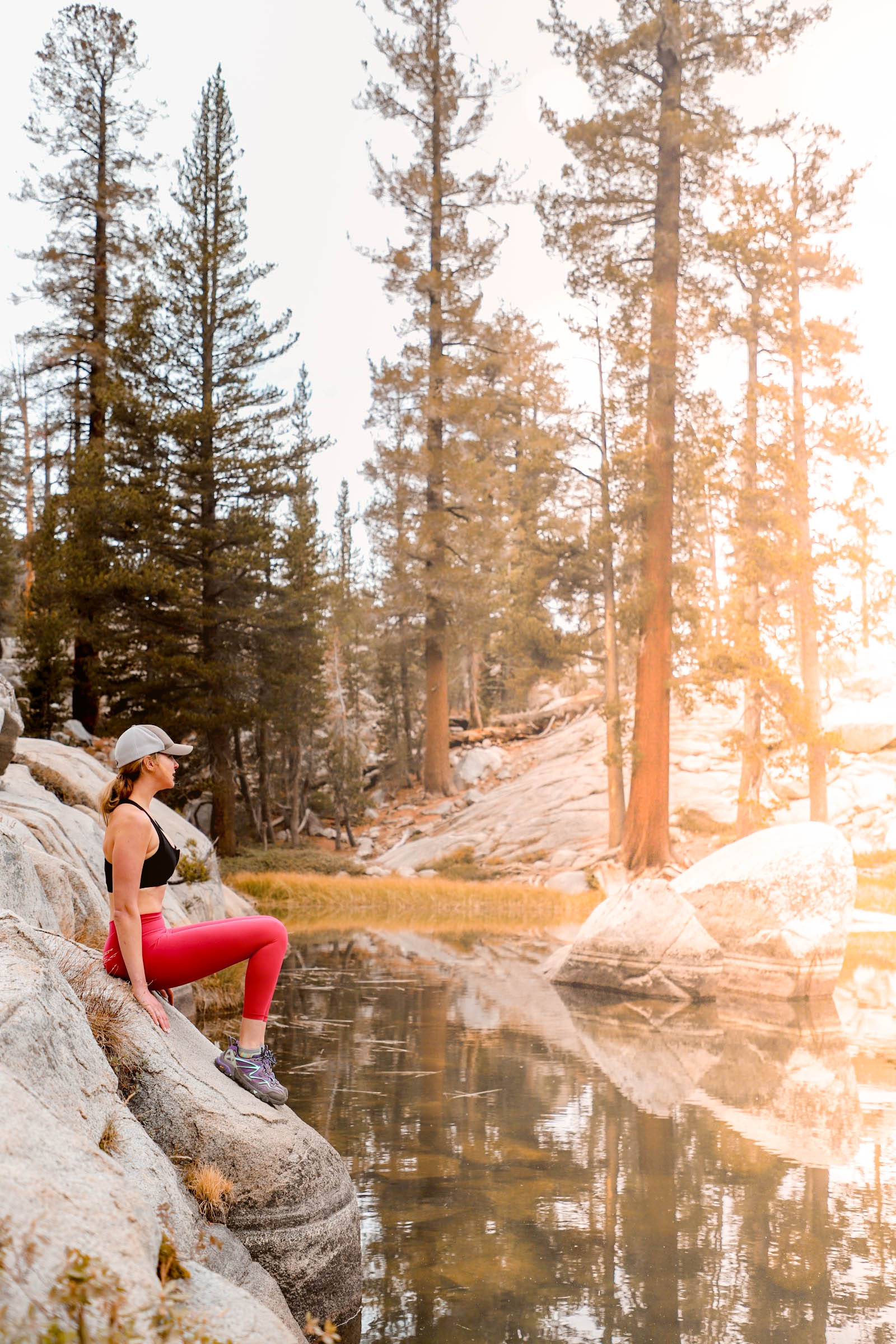 Enjoying the view at one of the many lakes in Seqoia & Kings Canyon National Park in California. A great place for hiking!