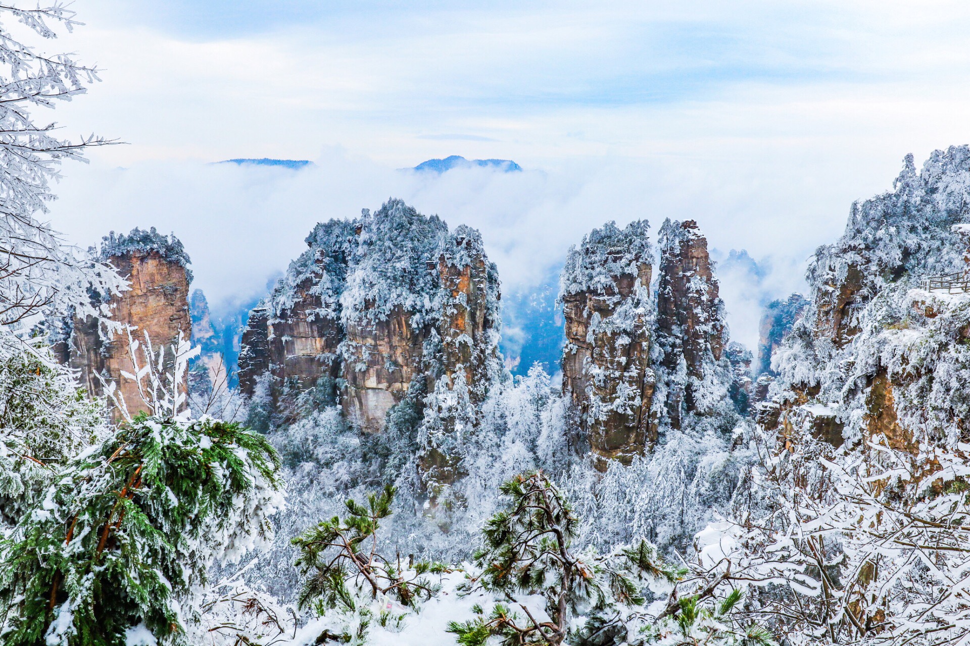 tianzi mountains climbing