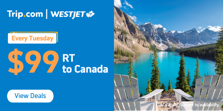 Weekly $99 RT to Canada