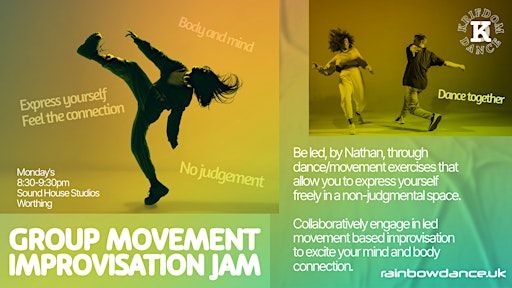 Group Movement Improvisation Jam - Worthing - Krifdom Dance | Sound House Studios / Dance House Studios