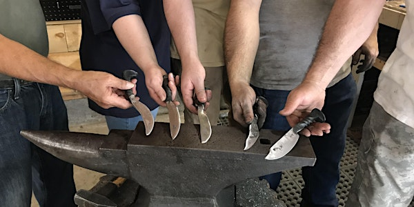 Railroad Spike Knife Class at War Horse Forge | 19Hands