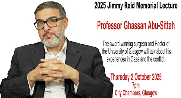 Jimmy Reid Memorial Lecture 2025 | Banqueting Hall, Glasgow City Chambers