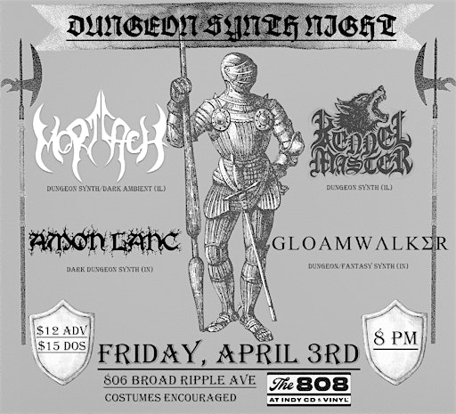Dungeon Synth Night at The 808 feat MORTLACH / KENNEL MASTER + more | The 808 at Indy CD & Vinyl